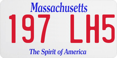 MA license plate 197LH5