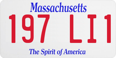 MA license plate 197LI1