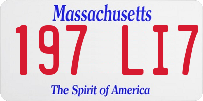 MA license plate 197LI7