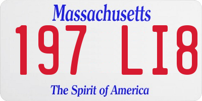 MA license plate 197LI8