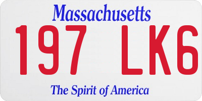 MA license plate 197LK6