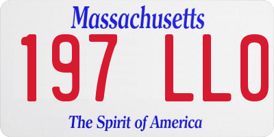 MA license plate 197LL0