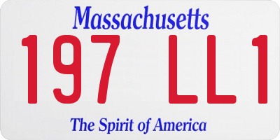 MA license plate 197LL1