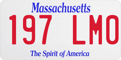 MA license plate 197LM0