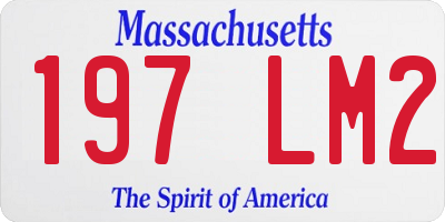 MA license plate 197LM2