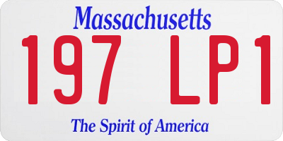 MA license plate 197LP1