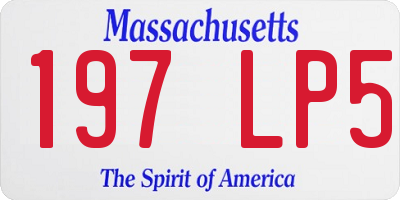MA license plate 197LP5