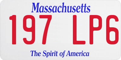 MA license plate 197LP6