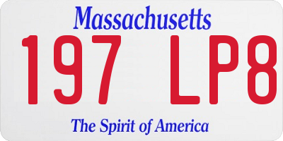 MA license plate 197LP8