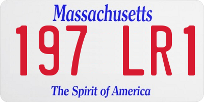 MA license plate 197LR1