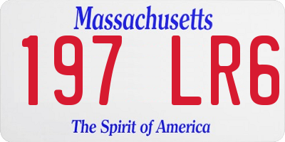 MA license plate 197LR6