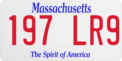 MA license plate 197LR9