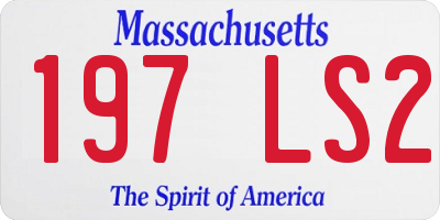 MA license plate 197LS2