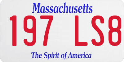MA license plate 197LS8