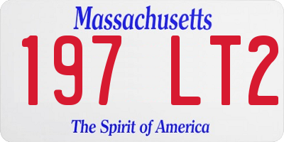 MA license plate 197LT2