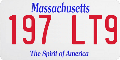 MA license plate 197LT9
