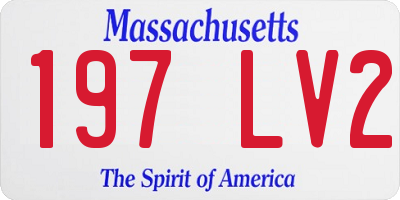 MA license plate 197LV2