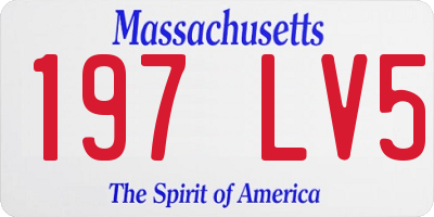 MA license plate 197LV5