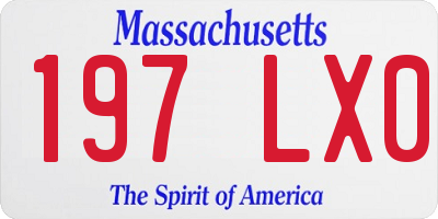 MA license plate 197LX0