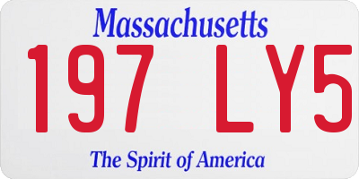 MA license plate 197LY5