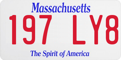 MA license plate 197LY8