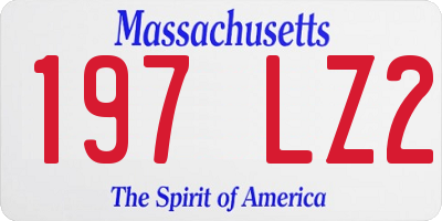 MA license plate 197LZ2