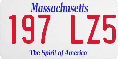 MA license plate 197LZ5