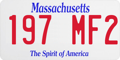 MA license plate 197MF2