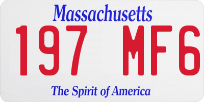 MA license plate 197MF6