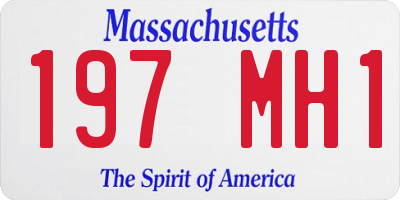 MA license plate 197MH1