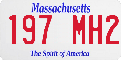 MA license plate 197MH2