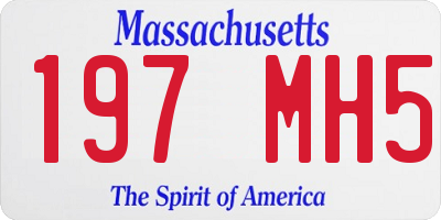 MA license plate 197MH5