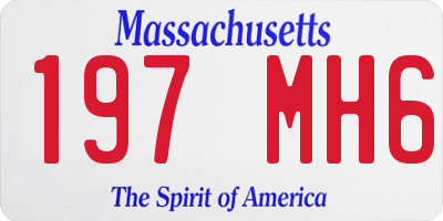 MA license plate 197MH6
