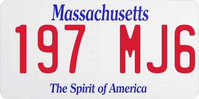 MA license plate 197MJ6