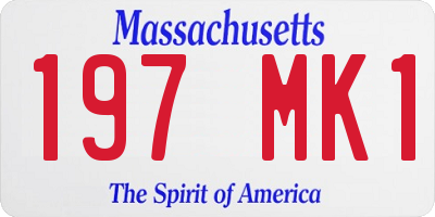 MA license plate 197MK1