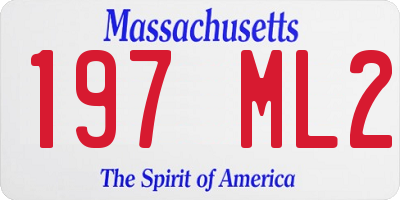 MA license plate 197ML2