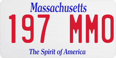MA license plate 197MM0