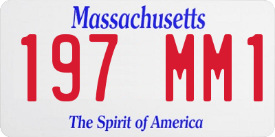 MA license plate 197MM1