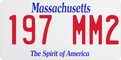 MA license plate 197MM2