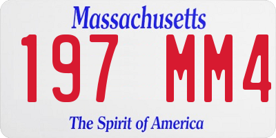 MA license plate 197MM4