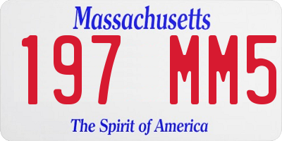 MA license plate 197MM5