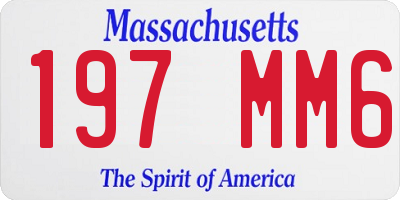 MA license plate 197MM6