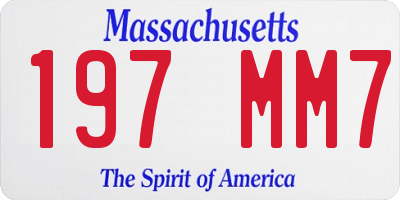 MA license plate 197MM7