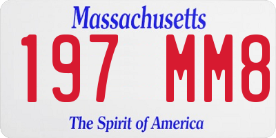 MA license plate 197MM8
