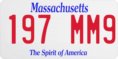 MA license plate 197MM9