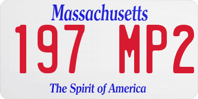 MA license plate 197MP2