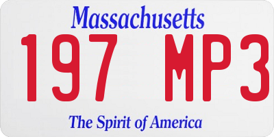 MA license plate 197MP3