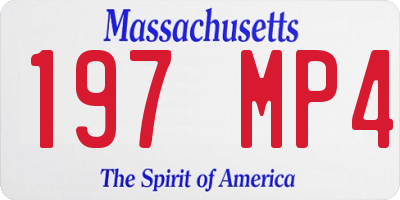 MA license plate 197MP4