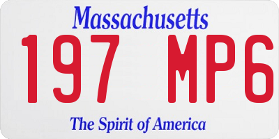 MA license plate 197MP6