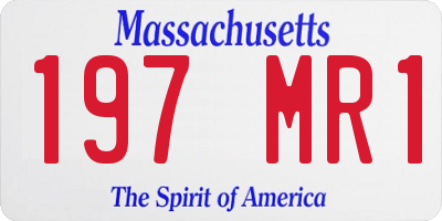 MA license plate 197MR1